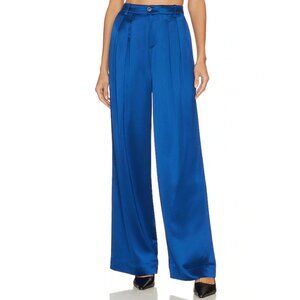 Cami NYC Davina High-Rise Wide Leg Pants in Lapis (Blue), Sz. S, NWOT, RRP $500